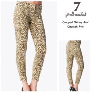 7 For All Mankind Cheetah Skinny Jeans
